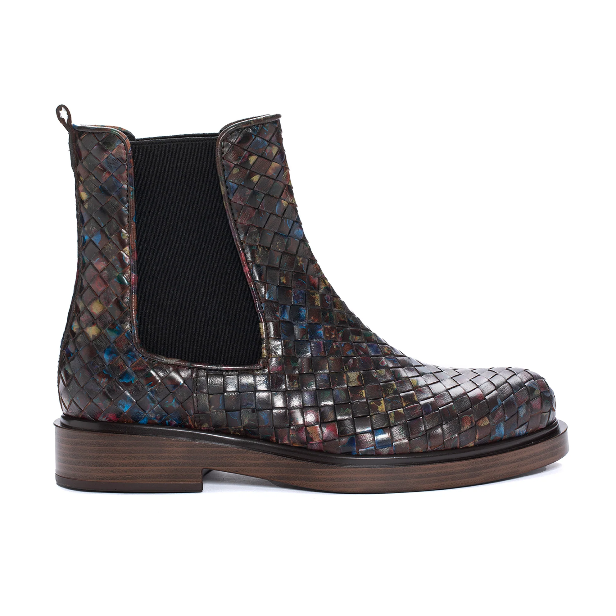 BOTIN PLANO SELINE TRENZADO 10MM COBALTO - Imagen 2