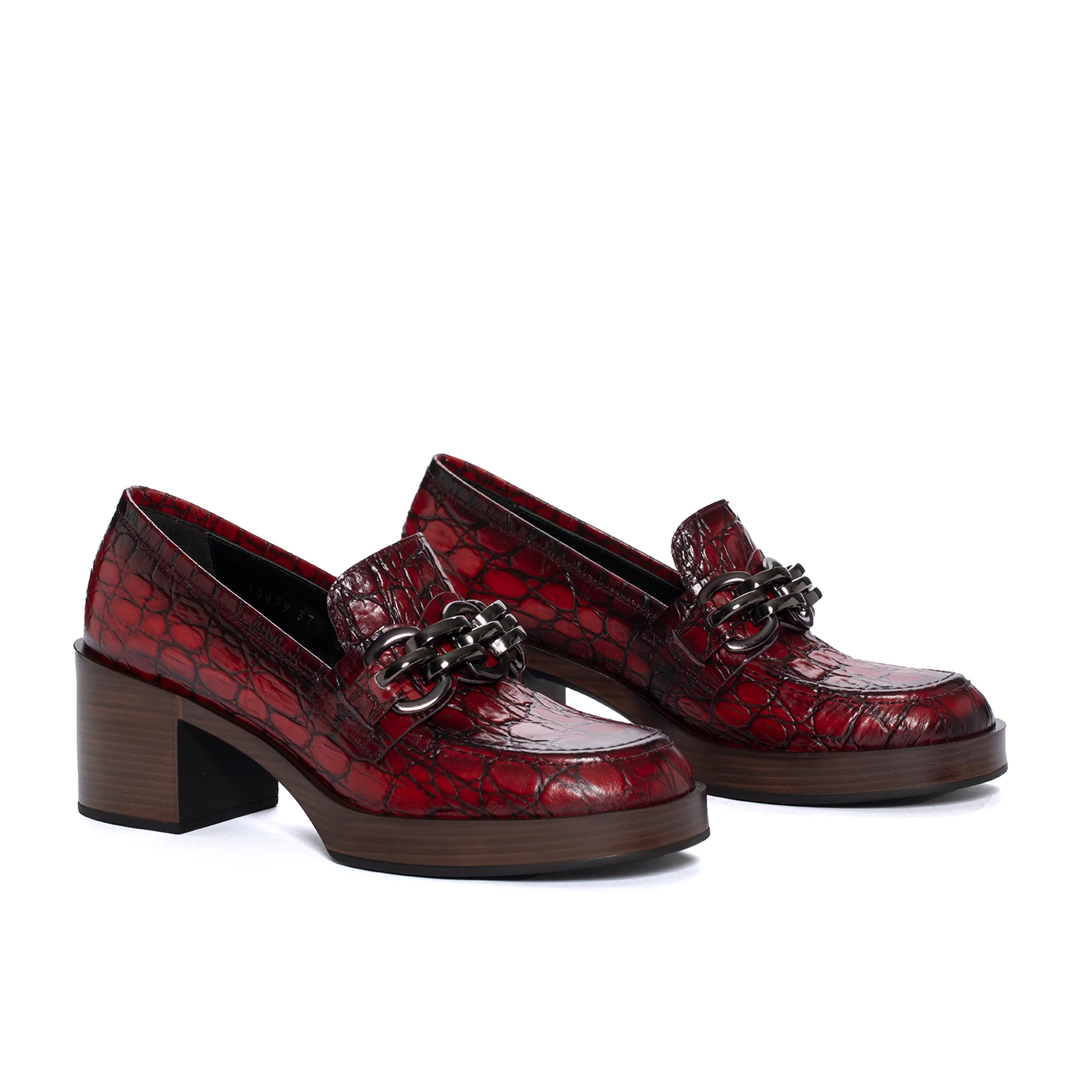 ZAPATO TACON CRISTIN COCONUT CHERRY - Imagen 3