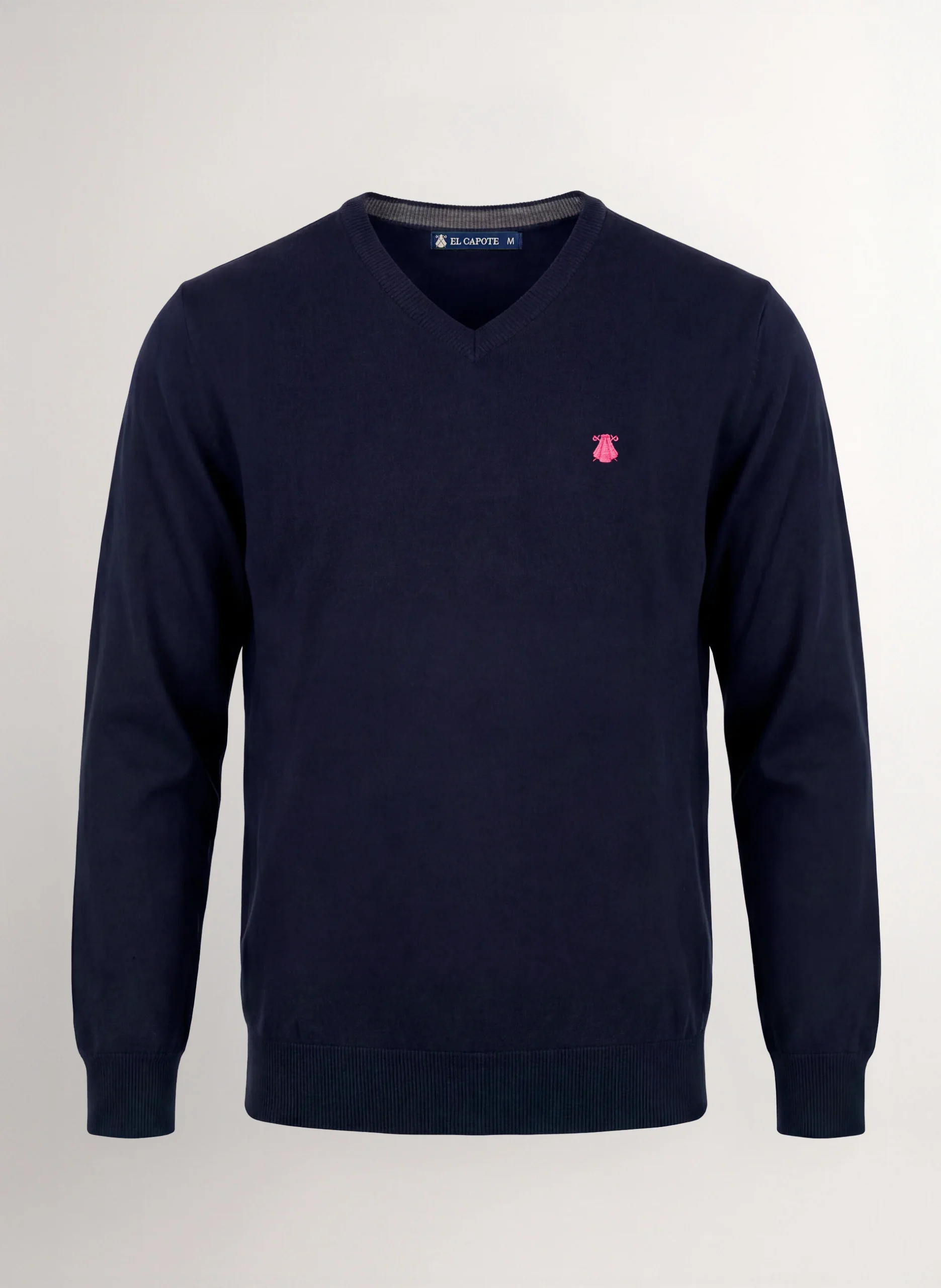 Jersey Cuello Pico Azul Marino Hombre - Imagen 3