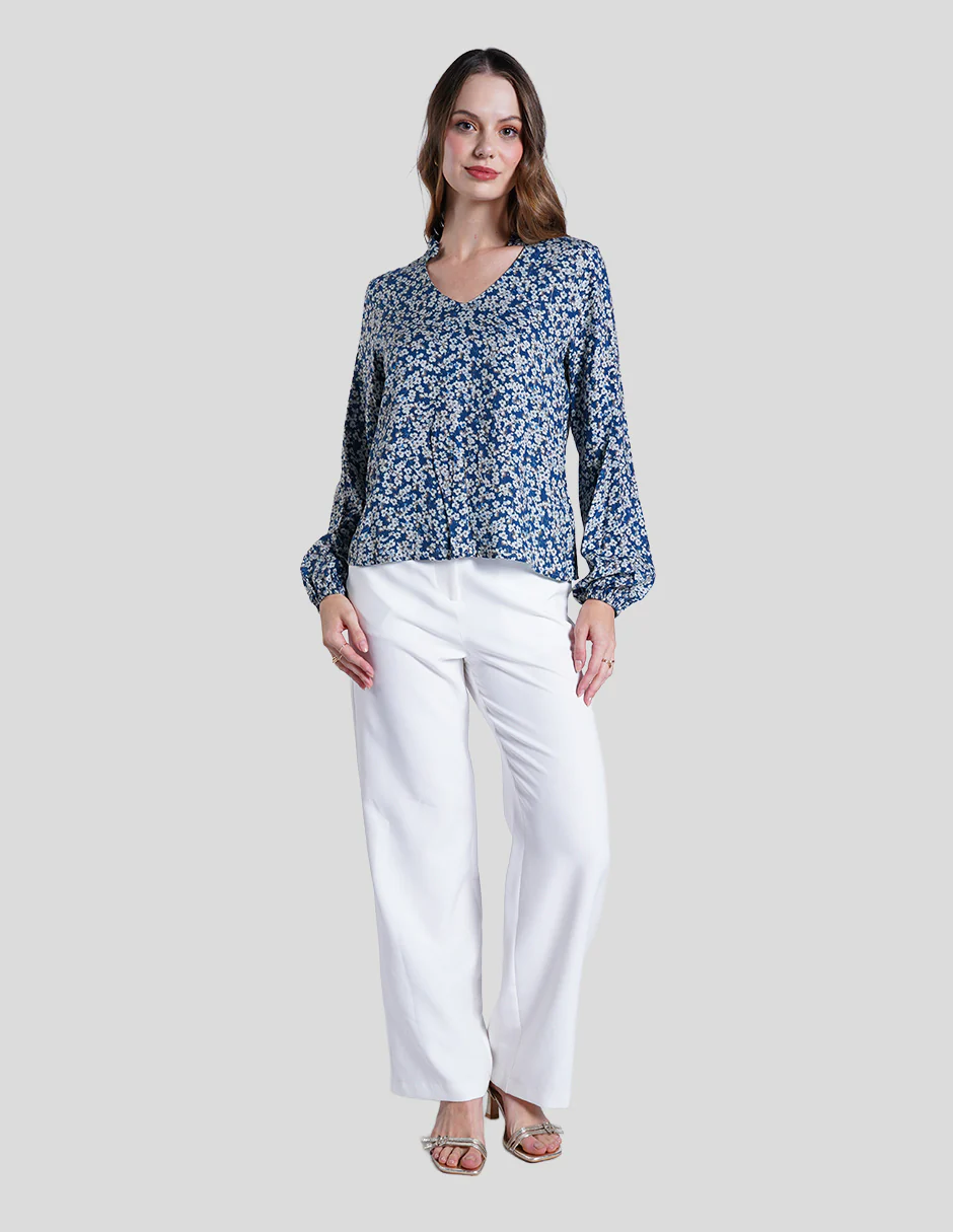 Blusa de manga larga estampada - Imagen 6