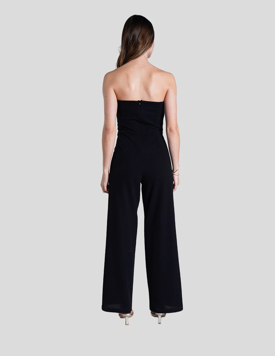 Jumpsuit largo negro off shoulders - Imagen 3