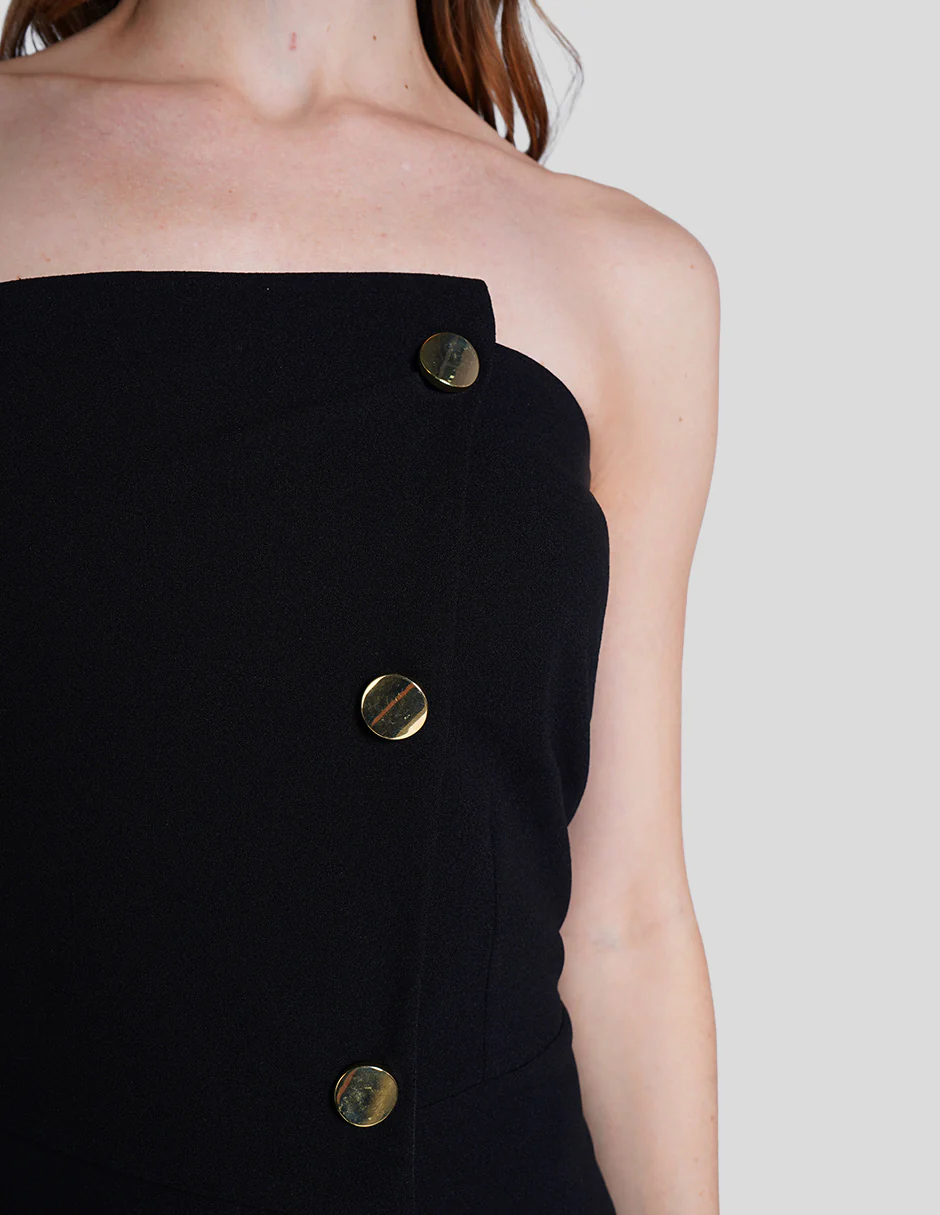 Jumpsuit largo negro off shoulders - Imagen 4