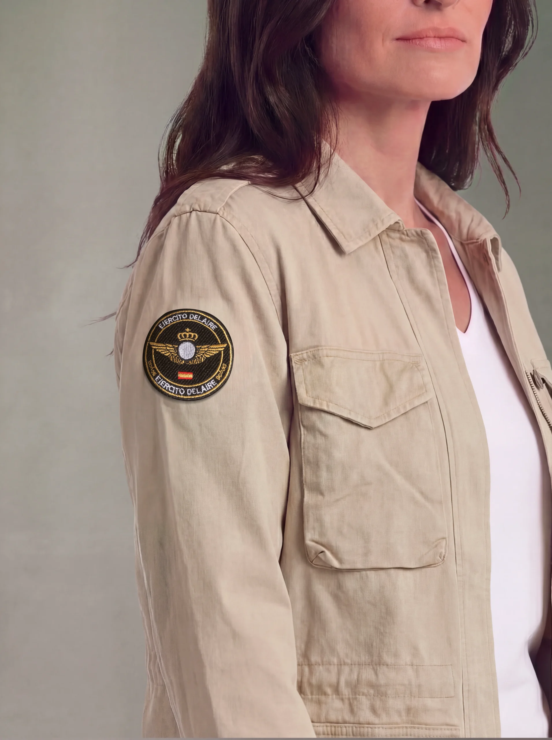Chaqueta Sahariana Arena Mujer - Imagen 4