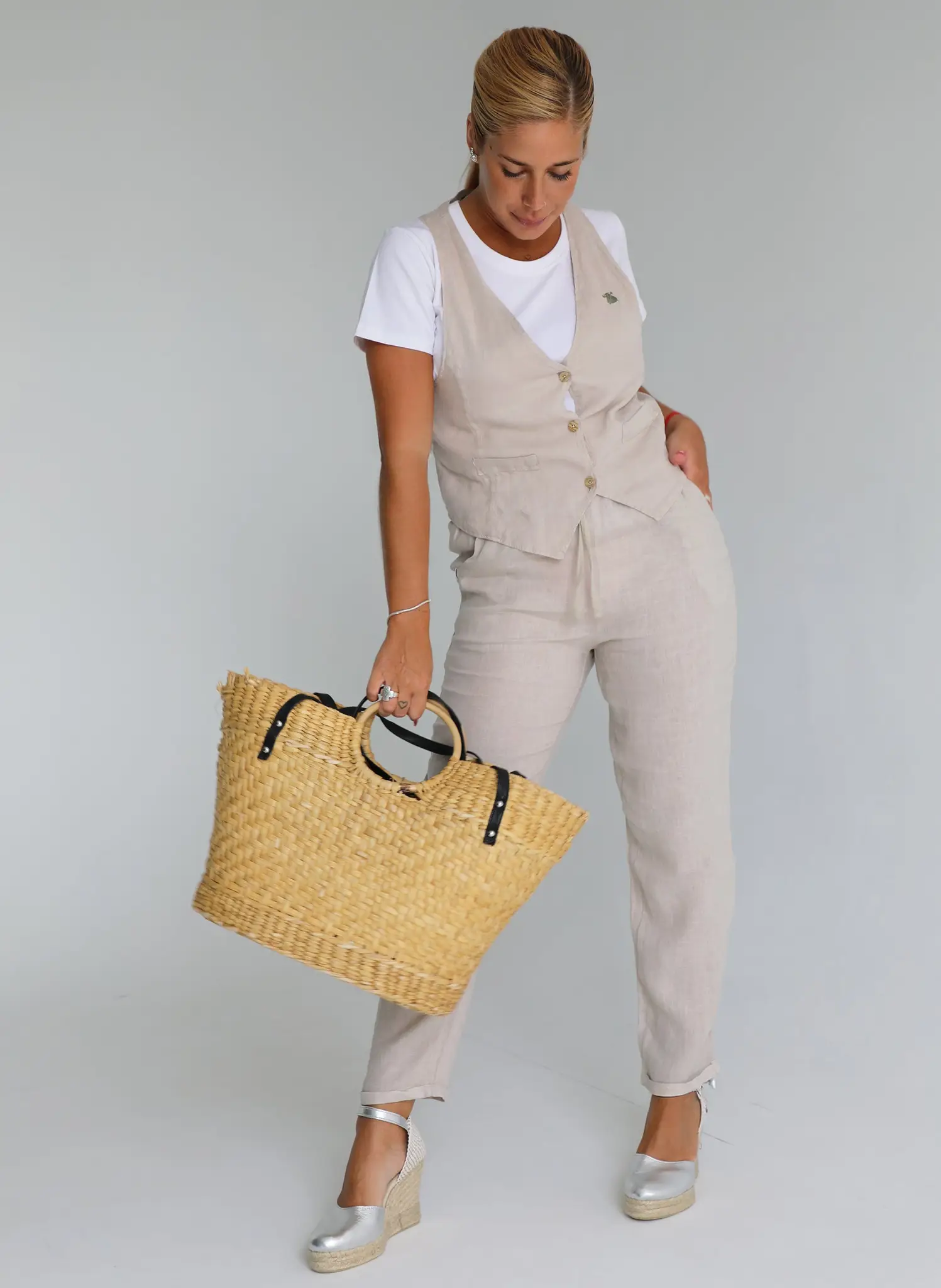 Chaleco Tierra 100% Lino Mujer - Imagen 2