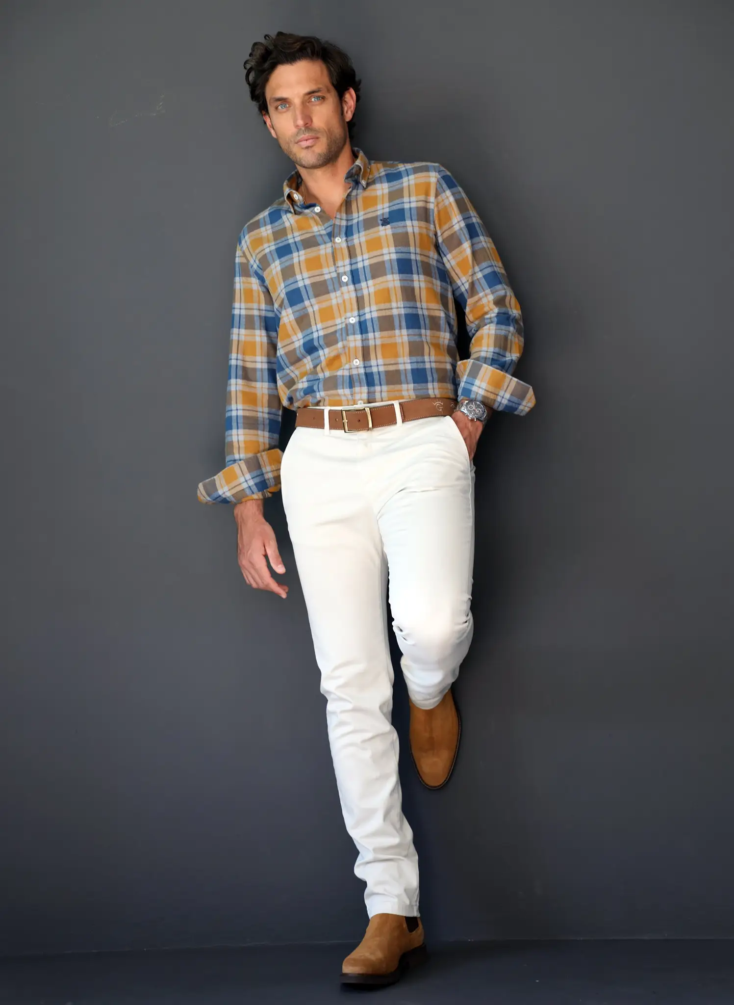 Pantalón Chino Camel Hombre - Imagen 2